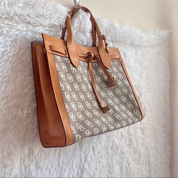 Dooney & Bourke Vintage Leather Monogram Tote - Picture 5 of 16